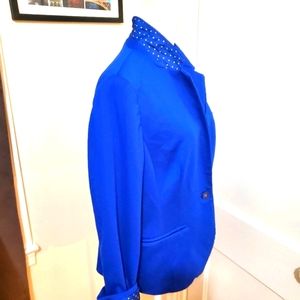 Vintage The Limited Brand One-button Blazer w/ Polka-dot Lining